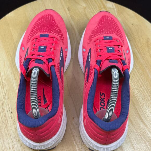 Brooks Launch 9 1203731B604 Women's Shoes Size 7 Pink Navy Low Top Sneaker - Picture 9 of 10
